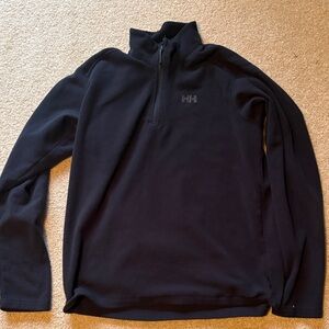 Helly Hansen Midnight Black Fleece Pullover 1/4 zip large